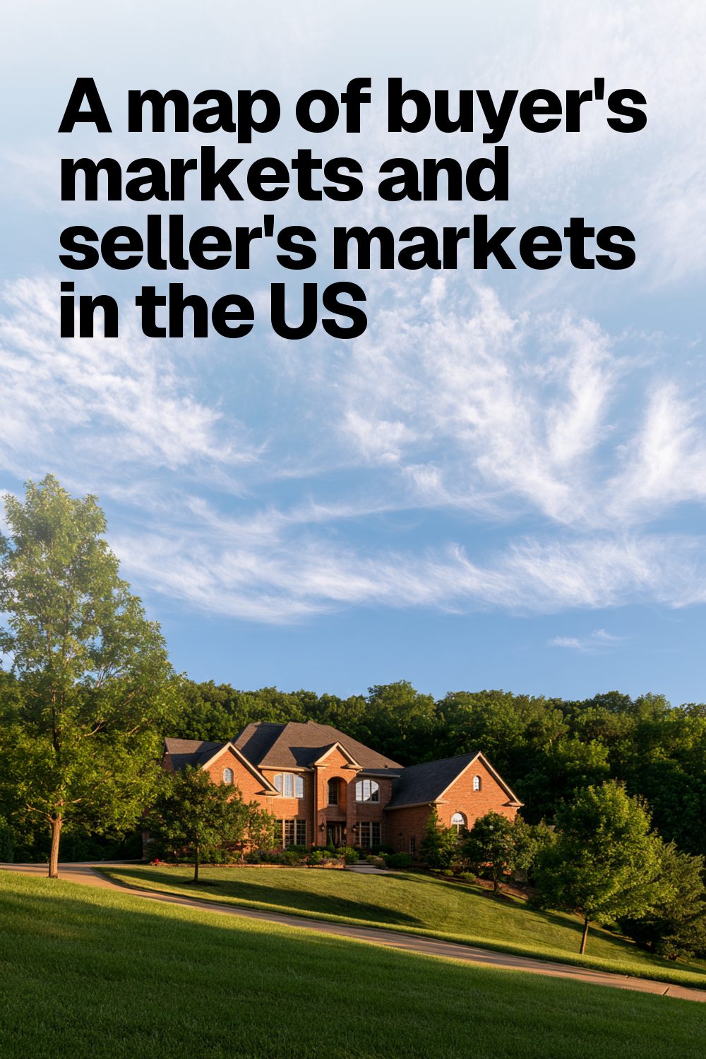 A map of buyer's markets and seller's markets in the US