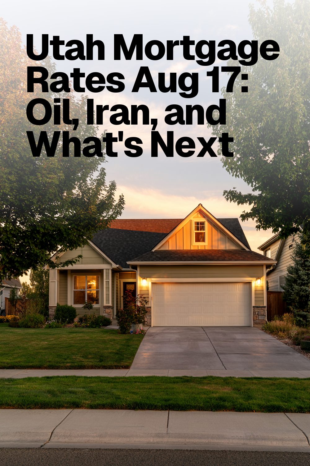 Utah Mortgage Rates Aug 17: Oil, Iran, and What's Next