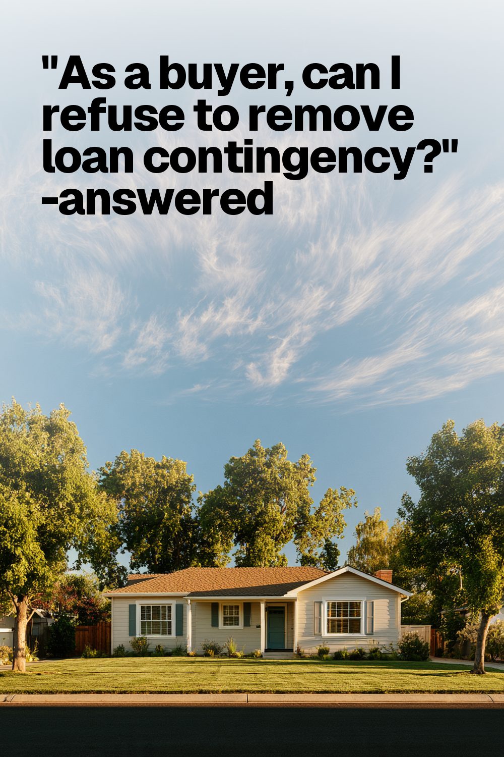 "As a buyer, can I refuse to remove loan contingency?" -answered
