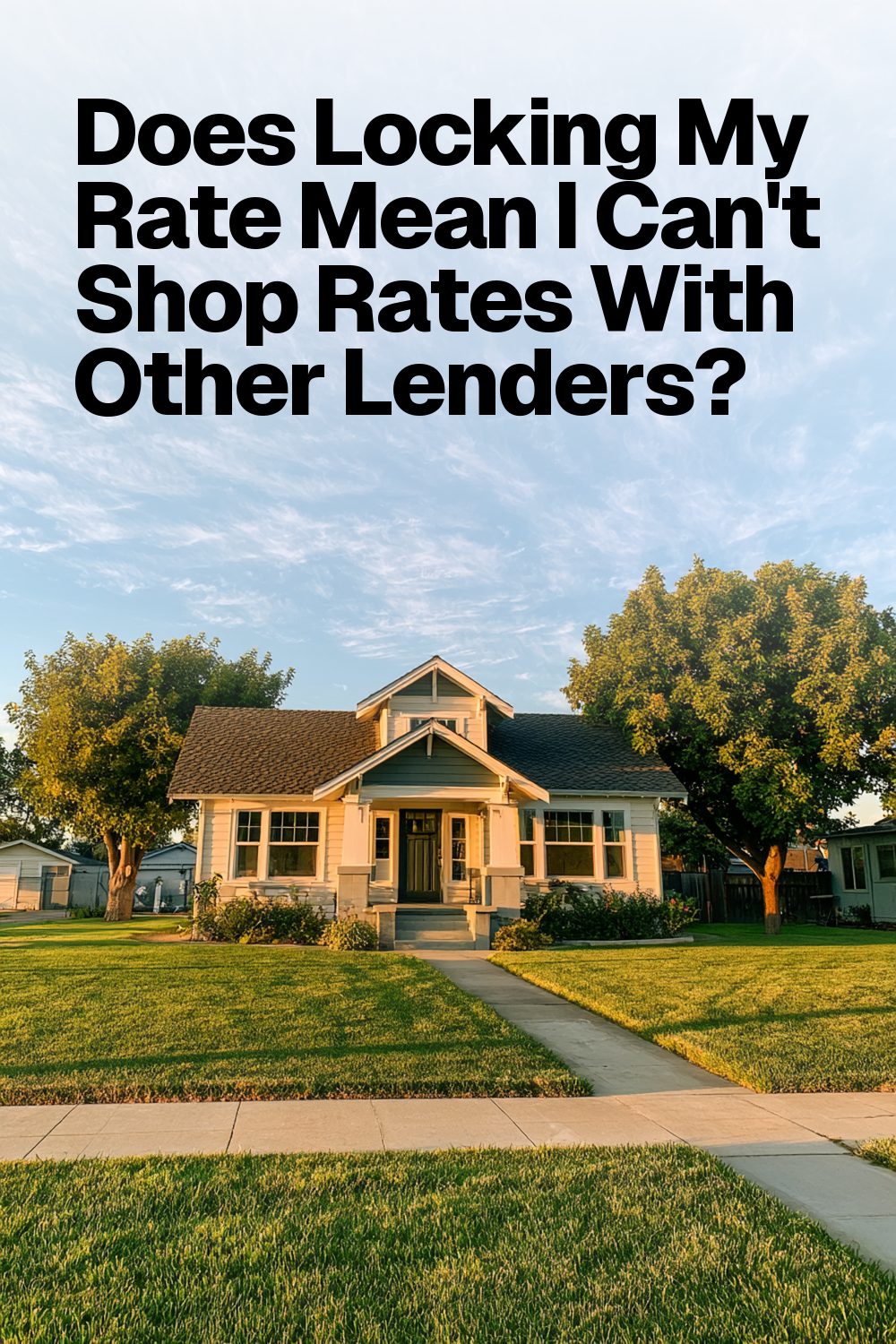 Does Locking My Rate Mean I Can't Shop Rates With Other Lenders?