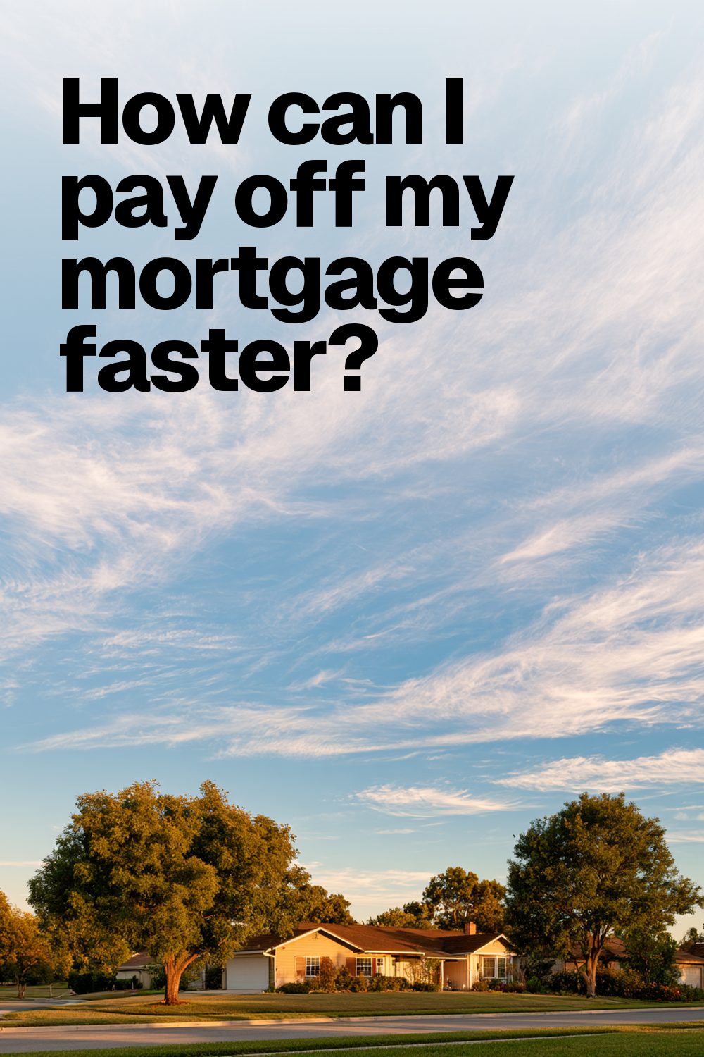 How can I pay off my mortgage faster?
