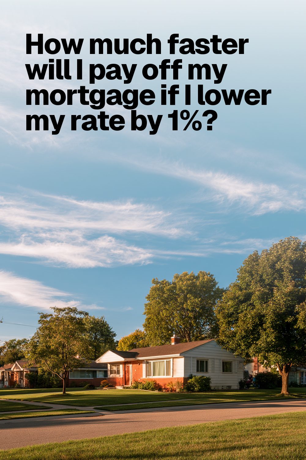How much faster will I pay off my mortgage if I lower my rate by 1%?