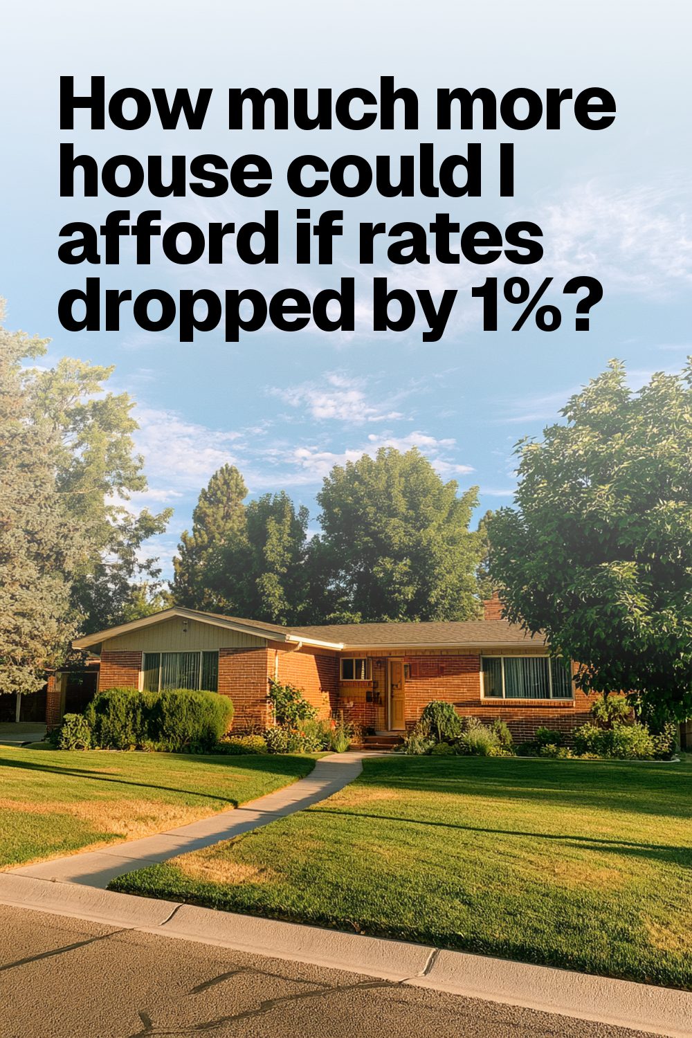 How much more house could I afford if rates dropped by 1%?