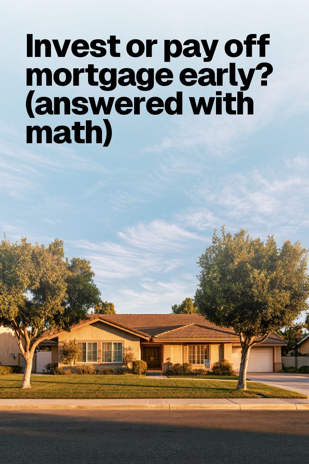 Invest or pay off mortgage early? (answered with math)