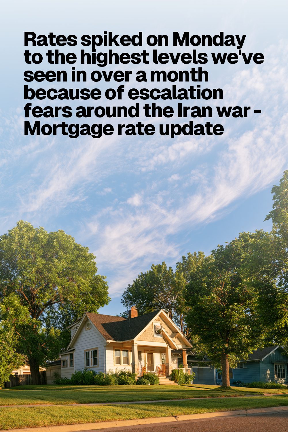 Rates spiked on Monday to the highest levels we've seen in over a month because of escalation fears