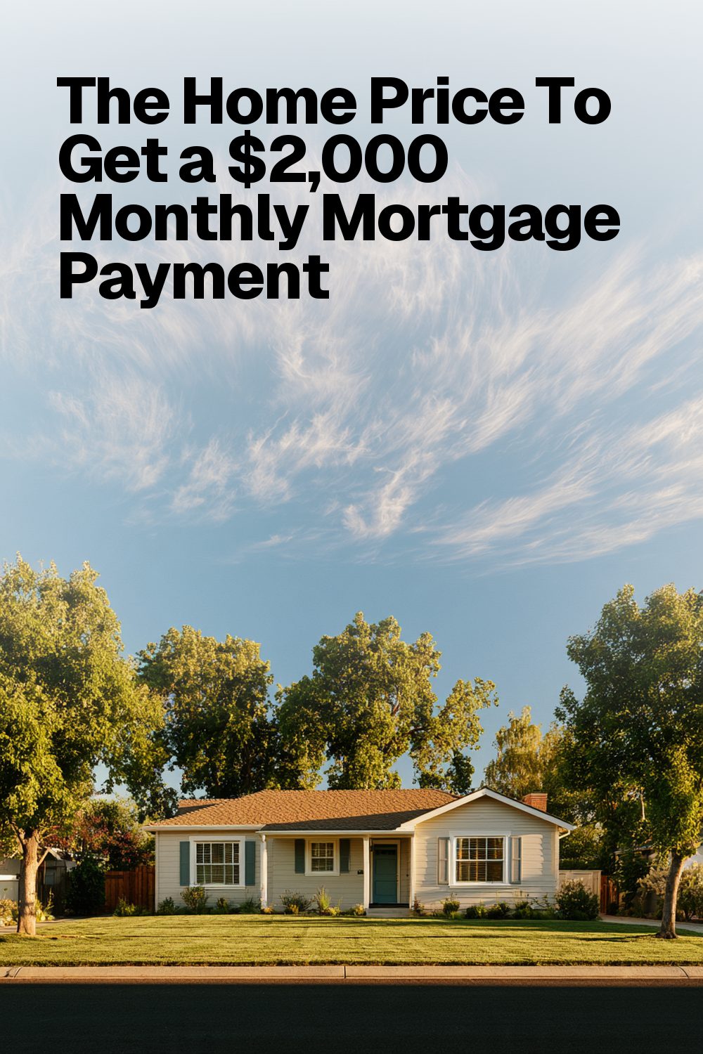 The Home Price To Get a $2,000 Monthly Mortgage Payment