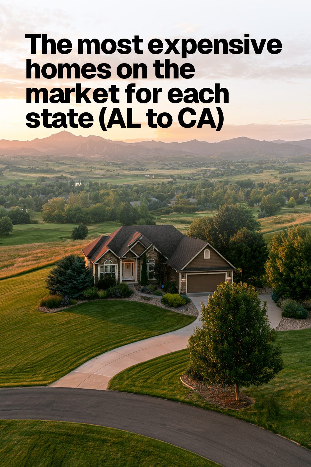 The most expensive homes on the market for each state (AL to CA)