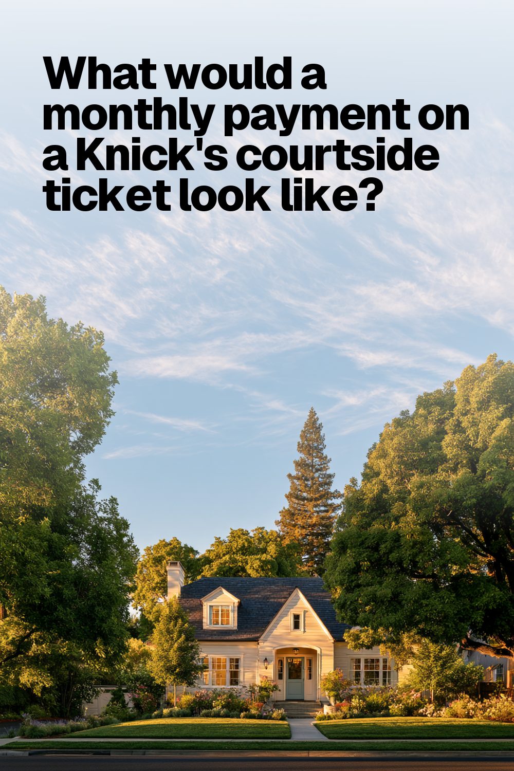 What would a monthly payment on a Knick's courtside ticket look like?