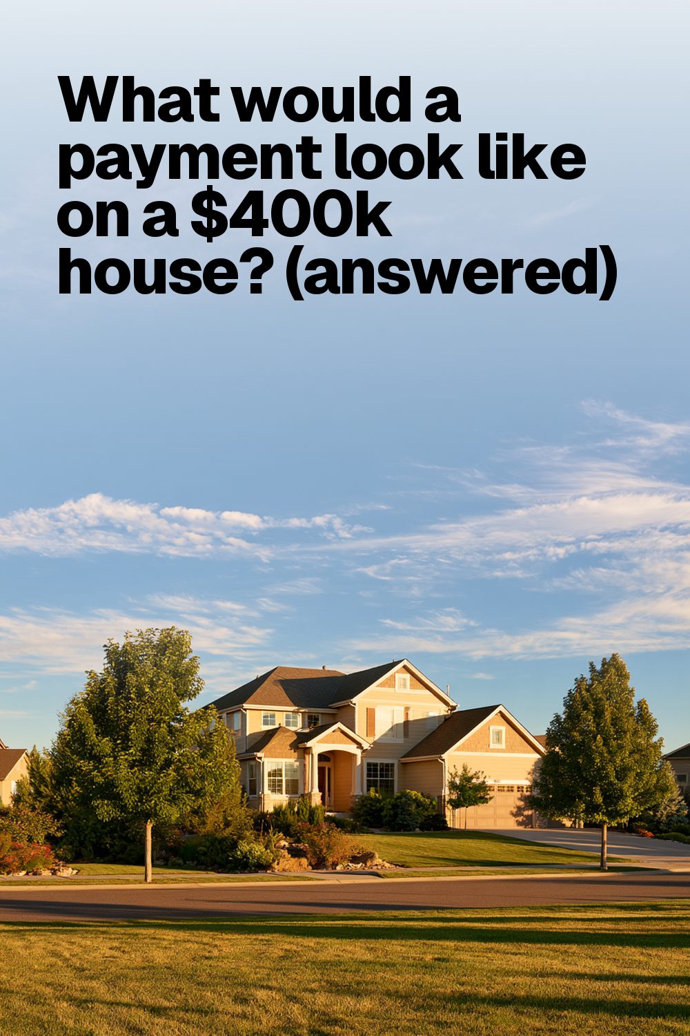 What would a payment look like on a $400k house? (answered)