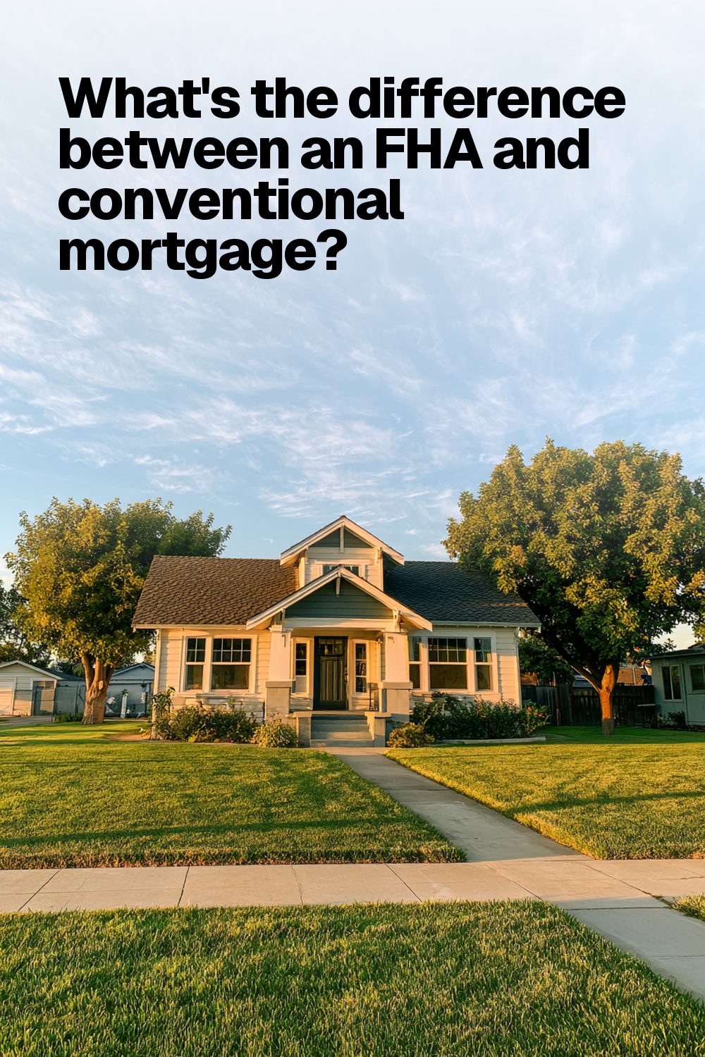 What's the difference between an FHA and conventional mortgage?