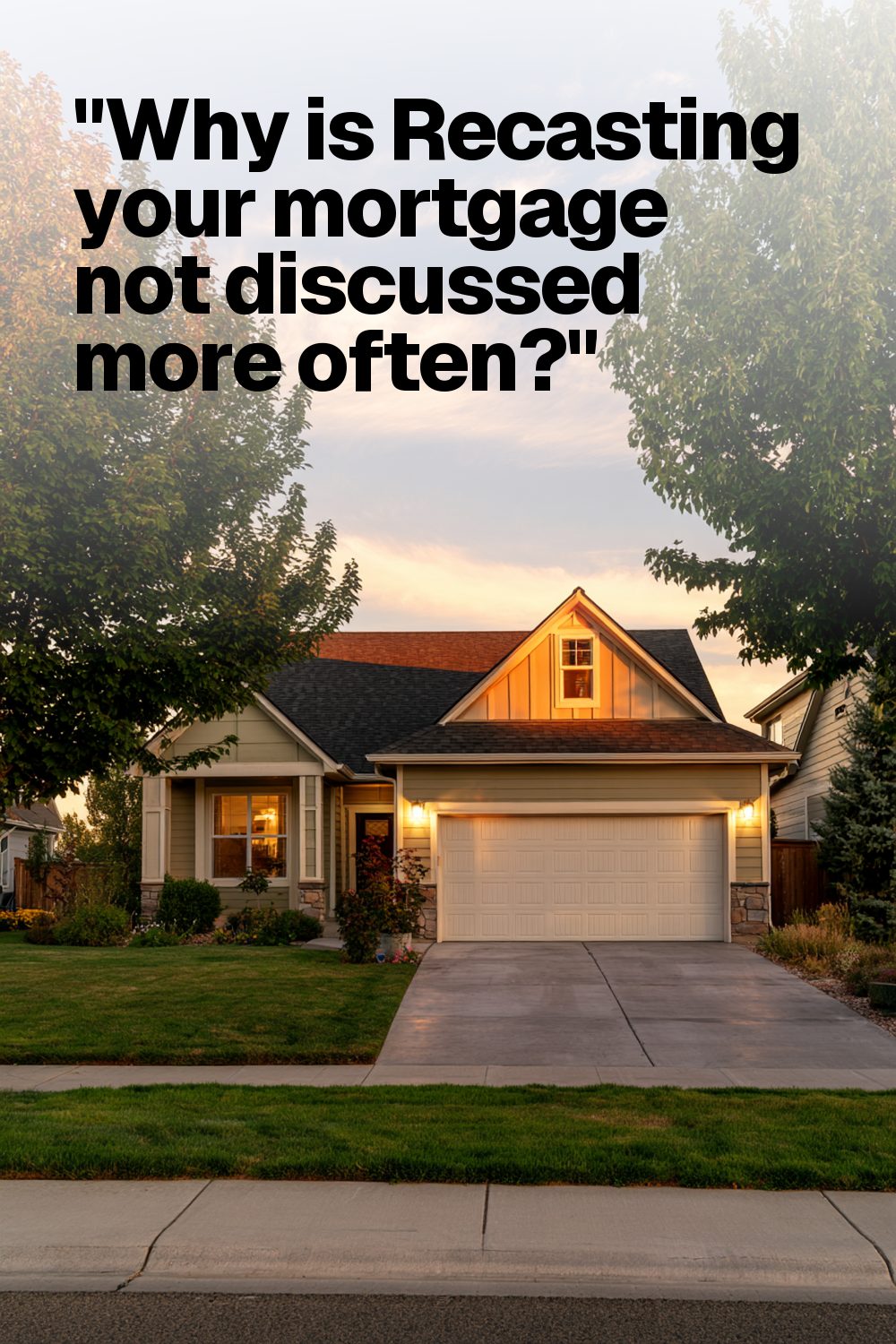 "Why is Recasting your mortgage not discussed more often?"